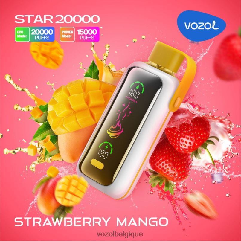 Vozol Belgique - VOZOL STAR 20000 mangue fraise 6D6DJ1