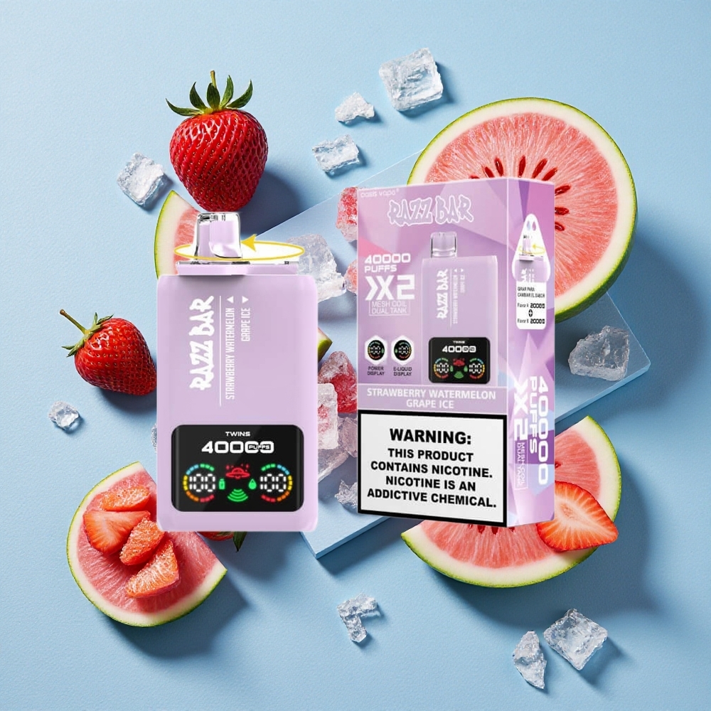 Razz Bar 40000 Bouffées Fraise_Pastèque_Givre de Raisin wholesale Belgique Affichage Écran Puissance