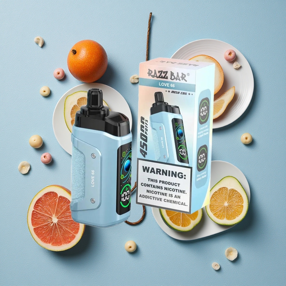 Razz Bar 45000 Bouffées Amour 66 Résistance Mesh 1.0 Ohm wholesale Belgique Rechargeable Type-C