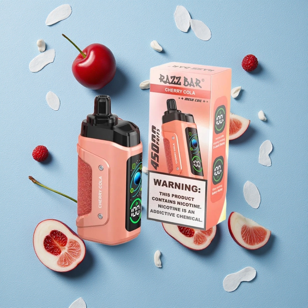 Razz Bar 45000 Bouffées Cerise Cola Disposable Vave batterie rechargeable Type-C wholesale Belgique