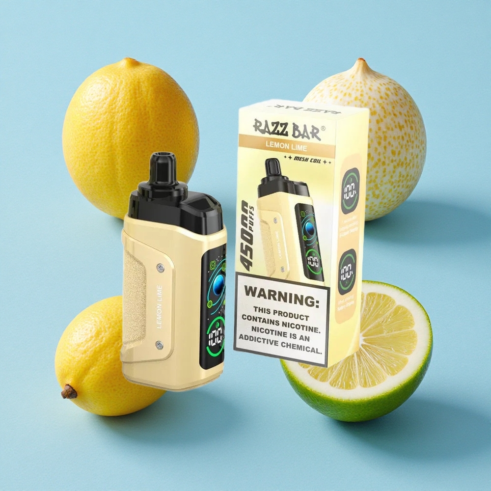 Razz Bar 45000 Bouffées Citron Vert et Framboise Vape Jetable wholesale Belgique Bobine Mesh 1.0 Ohm