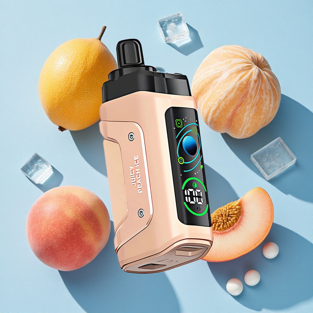 Razz Bar 45000 Bouffées Pêche Juteuse Glace Disposable Vave wholesale Belgique Bobine Mesh 1.0 Ohm