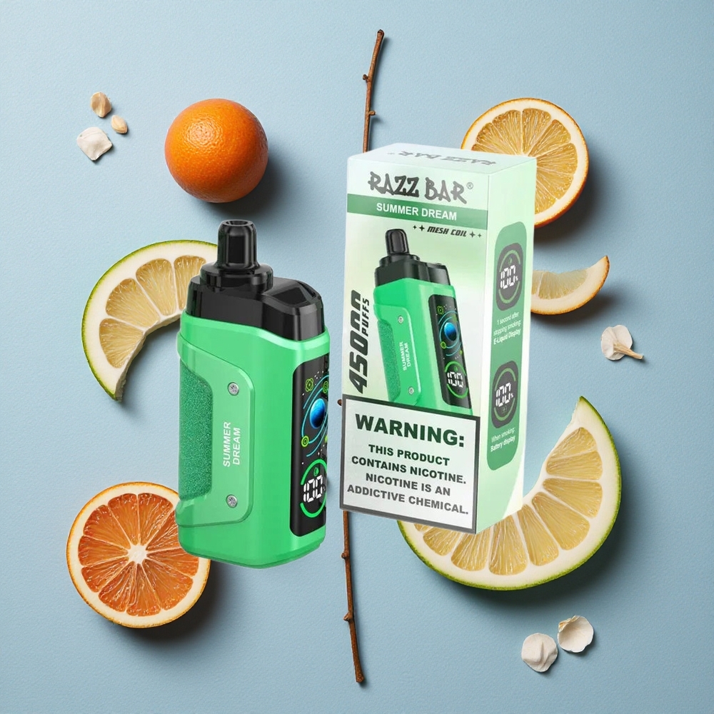 Razz Bar 45000 Bouffées Vape Jetable Rêve d\'Été 20 mg/ml wholesale Belgique avec Bobine Mesh 1.0 Ohm