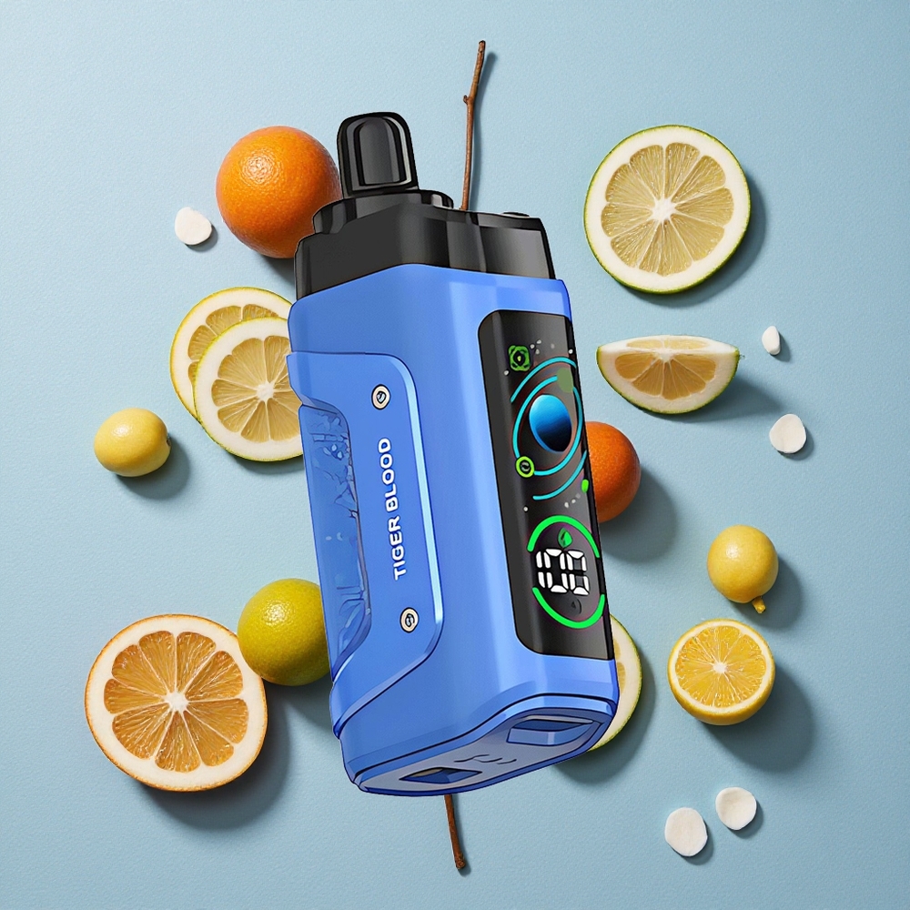 Razz Bar 45000 Bouffées Vape Jetable Sang de Tigre et Framboise wholesale Belgique 650 Mah Battery Type-C Rechargeable