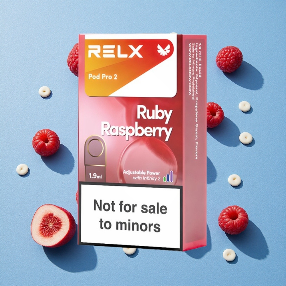 RELX Pod Pro 2 600 Bouffées Framboise Bleue wholesale Belgique 1.9ml 0% nicotine