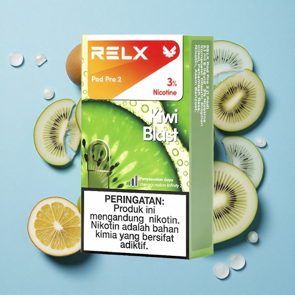 RELX Pod Pro 2 600 Bouffées Kiwi Souffle wholesale Belgique 3% Nicotine 1.9ml