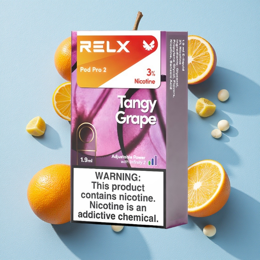 RELX Pod Pro 2 600 Bouffées Raisin Acidulé wholesale Belgique 1.9ml 3% Nicotine