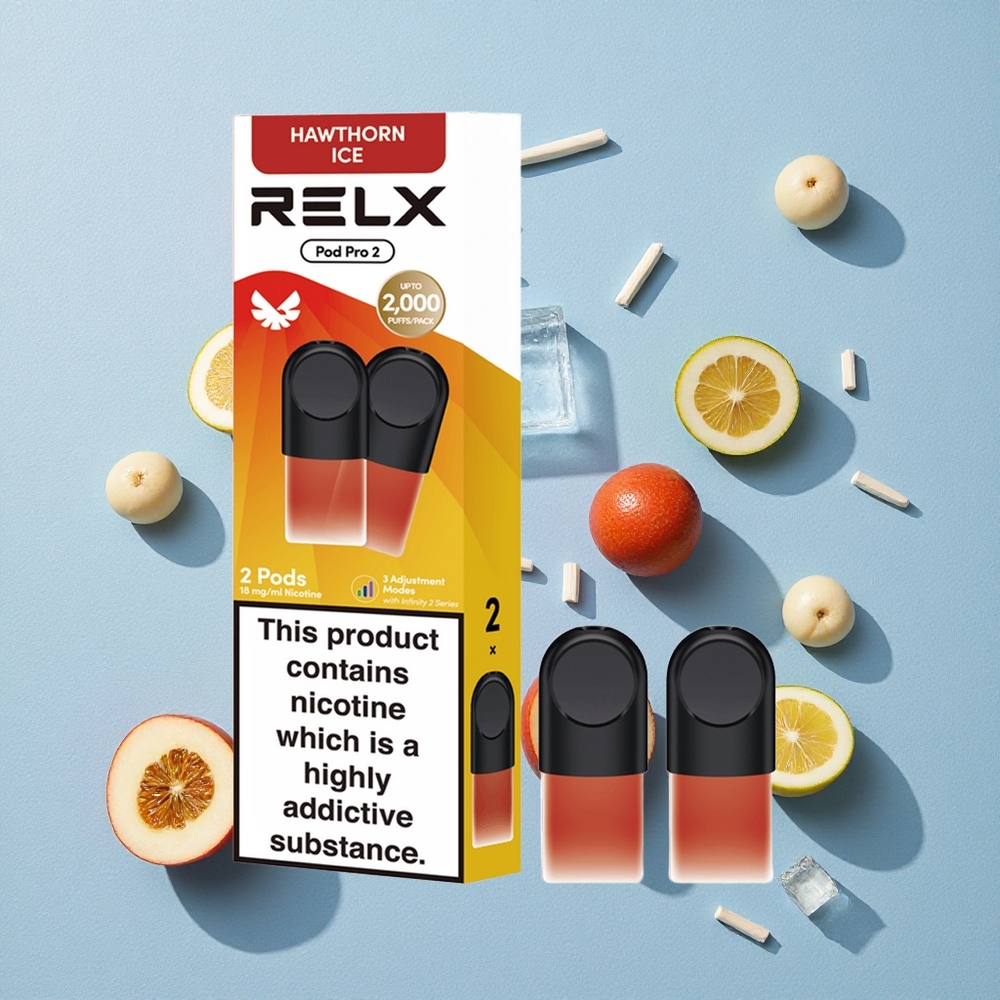 RELX Pod Pro 2 600 bouffées Aubépine Glacée wholesale Belgique 1,9ml/1,8%