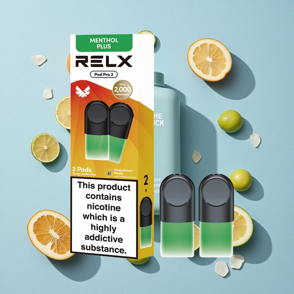 RELX Pod Pro 2 600 bouffées Menthe-Menthol Plus wholesale Belgique 1,9ml 3 modes