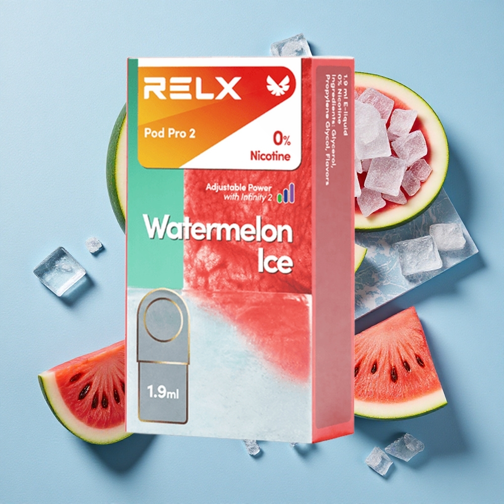 RELX Pod Pro 2 600 bouffées Pastèque Glacée wholesale Belgique 1,9ml 0% nicotine