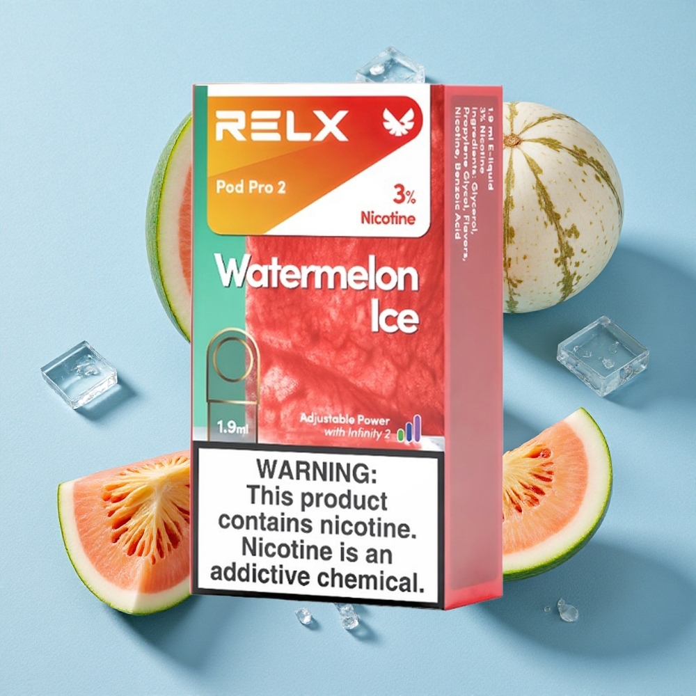 RELX Pod Pro 2 600 bouffées Pastèque Glacée wholesale Belgique 3% nicotine 1.9ml