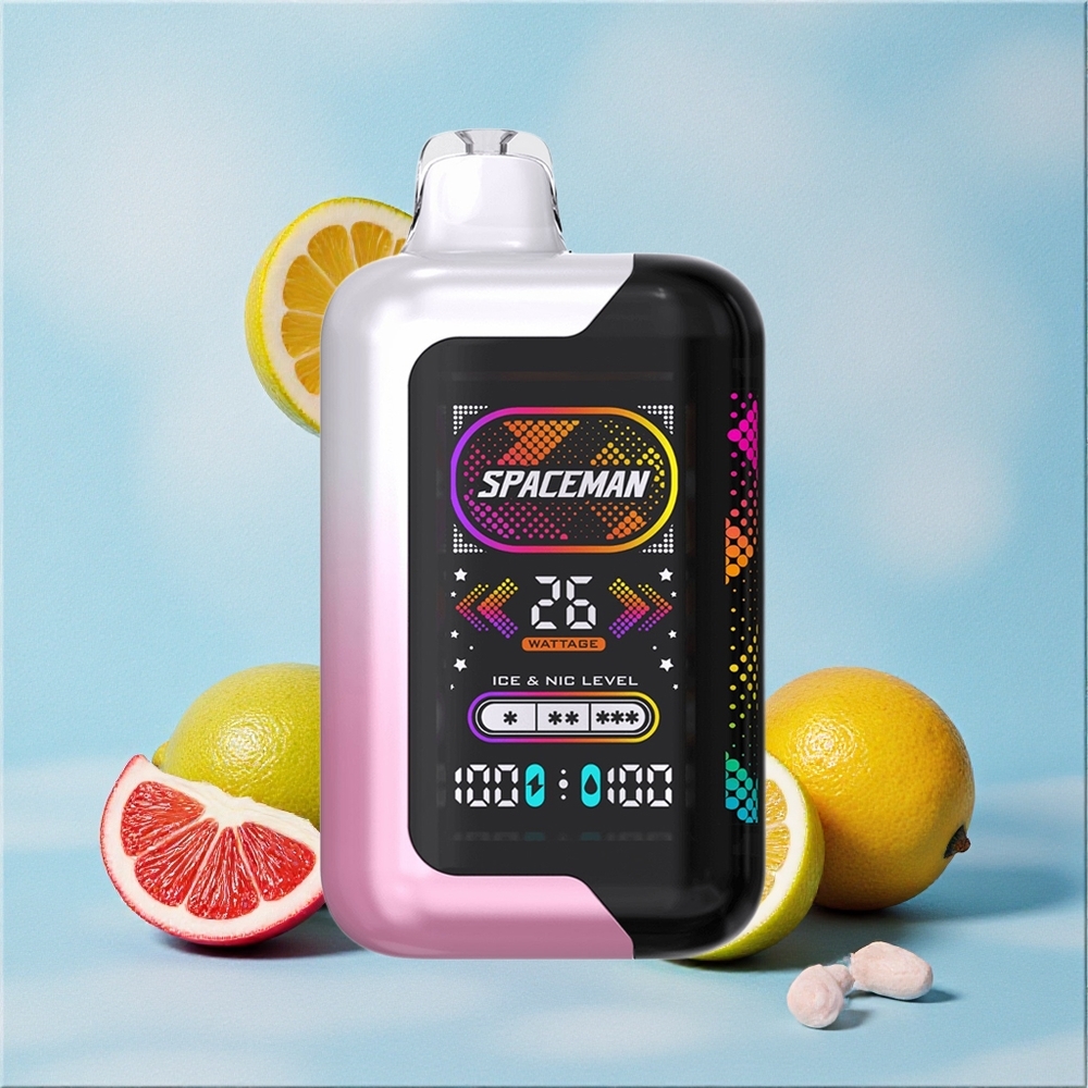 SMOK SPACEMAN SP40000 Vape Jetable Citron Rosé 40000 Bouffées wholesale Belgique Écran LED 2,28"
