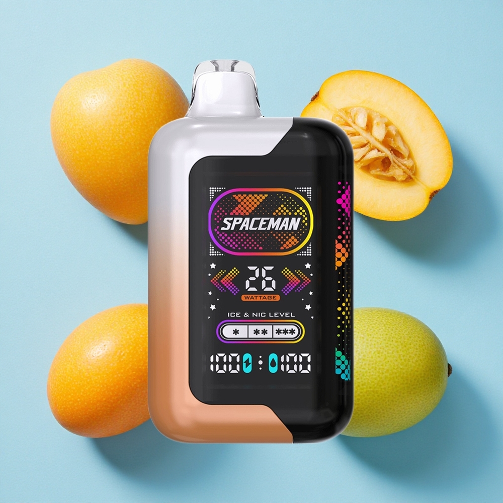 SMOK SPACEMAN SP40000 Vape Jetable Mangue Acidulée Melon Miel 40000 Bouffées wholesale Belgique Ecran LED 2.28"