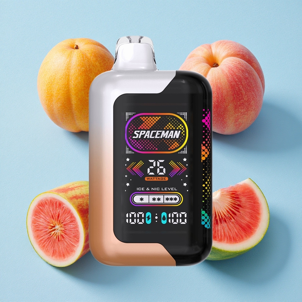 SMOK SPACEMAN SP40000 Vape Jetable Pêche Juteuse Pastèque 40000 Bouffées wholesale Belgique Ecran LED 2,28"